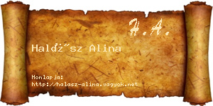 Halász Alina névjegykártya